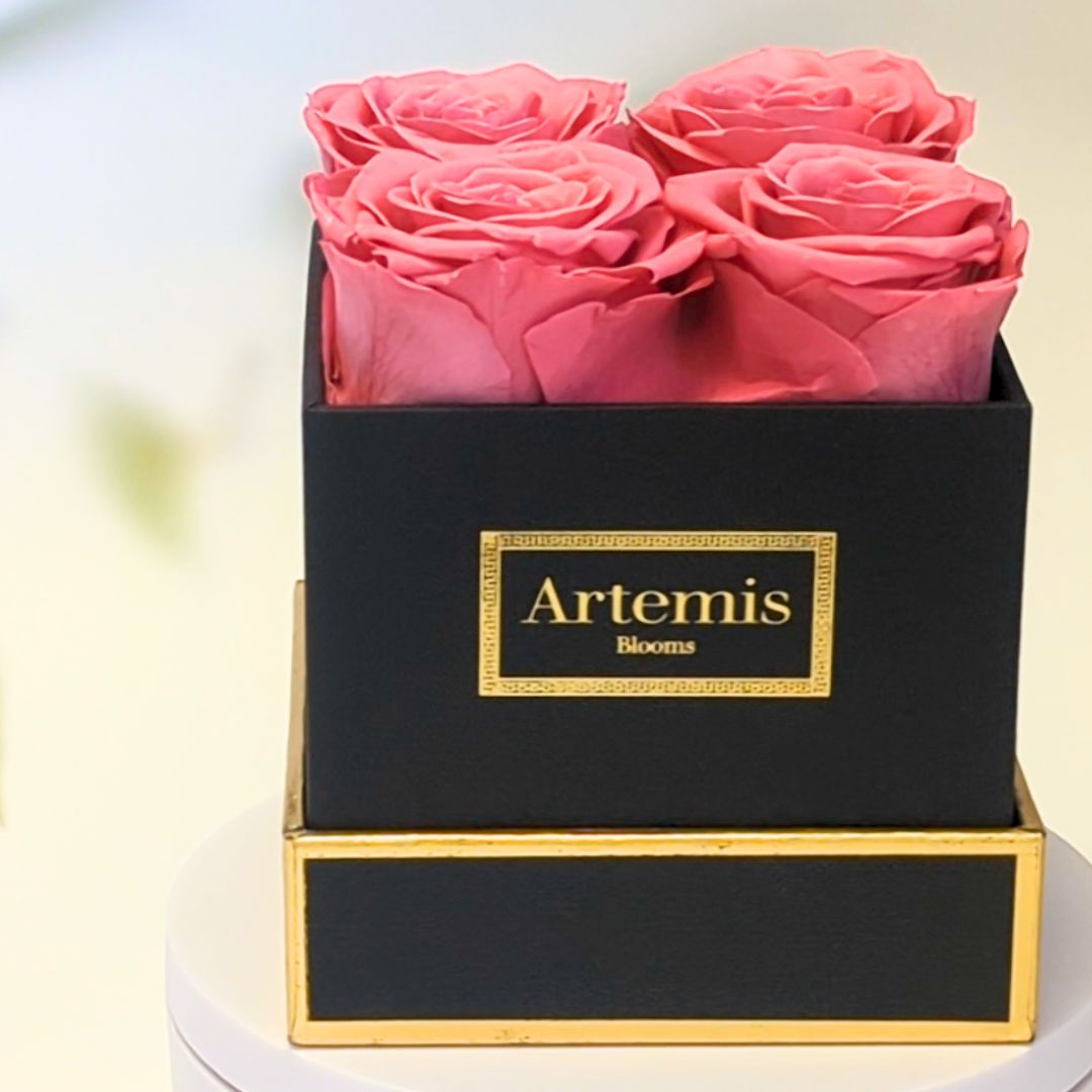 Box of Four Preserved Roses