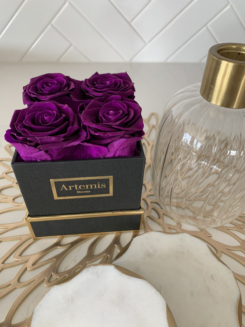 Box of Four Preserved Roses