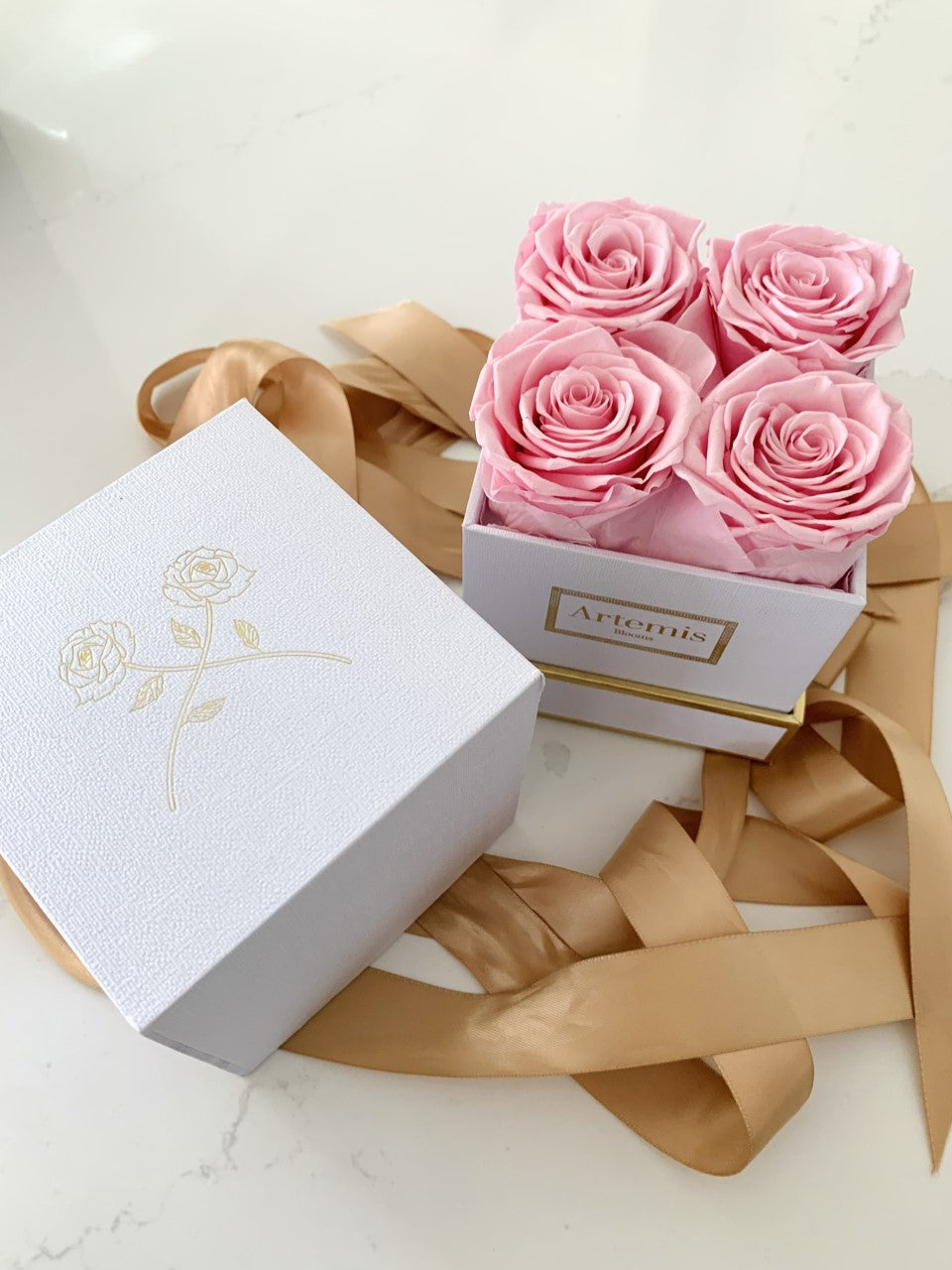 Box of Four Preserved Roses