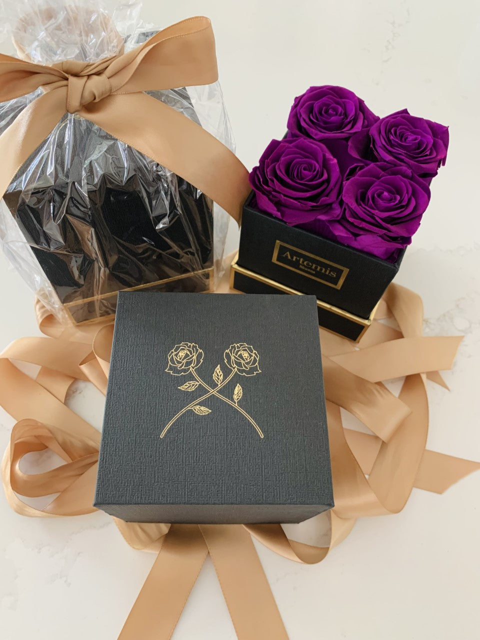 Box of Four Preserved Roses