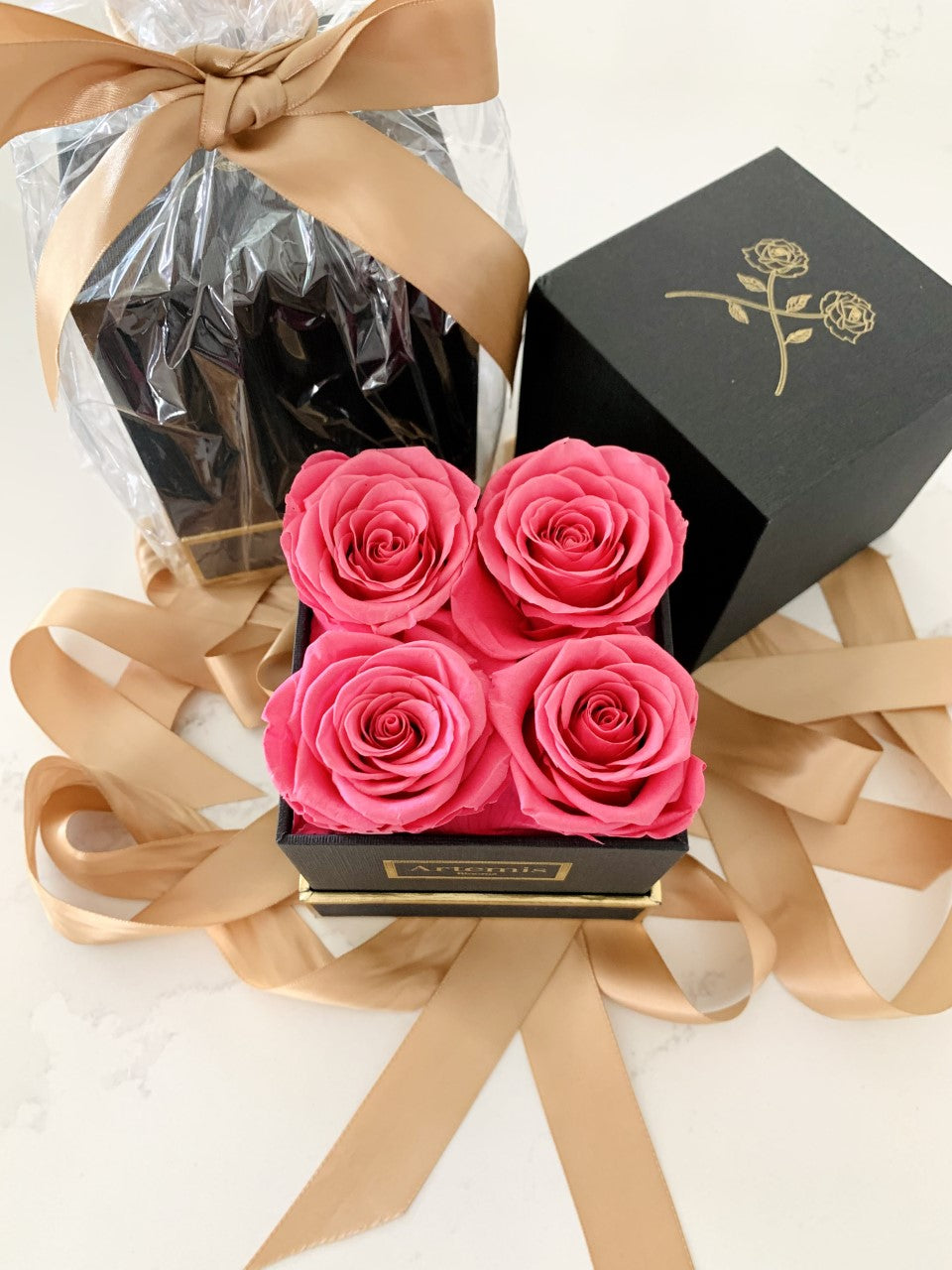 Box of Four Preserved Roses